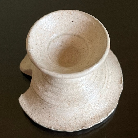 Ceramic Herb Jar, Handmade Lidded Pottery Jar, Rustic Sgraffito Leaves - Picture 9 of 14